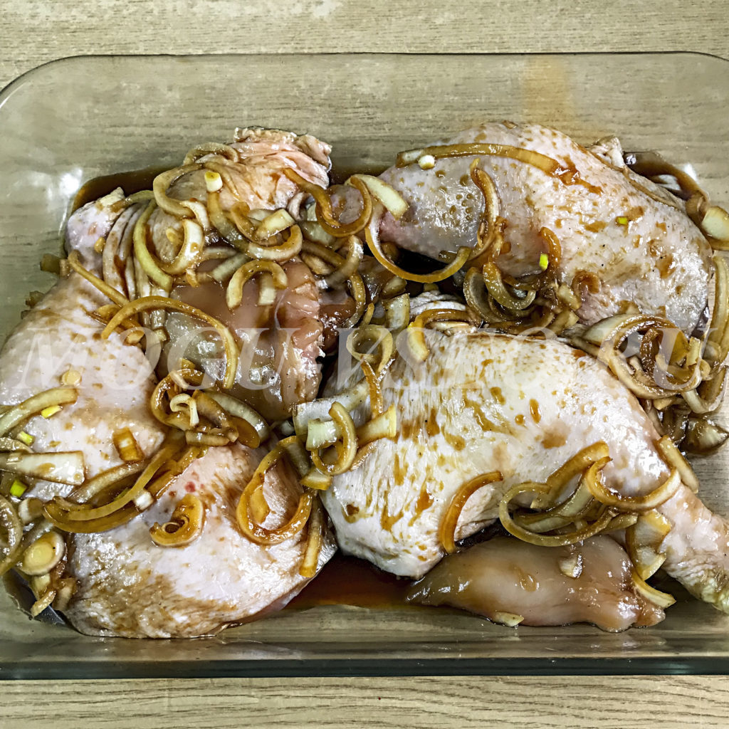 Курица запеченная в духовке с овощами рецепт фото