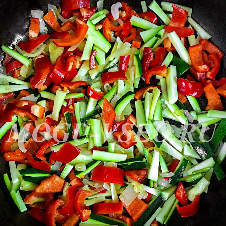 паста с семгой и овощами рецепт фото